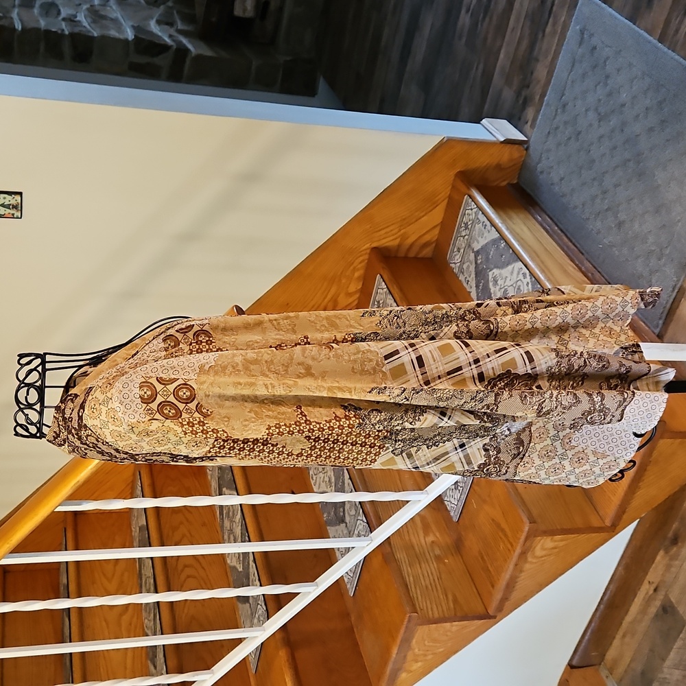 👚Susan Graver Patchwork Open-Front Jacket in Bei… - image 5